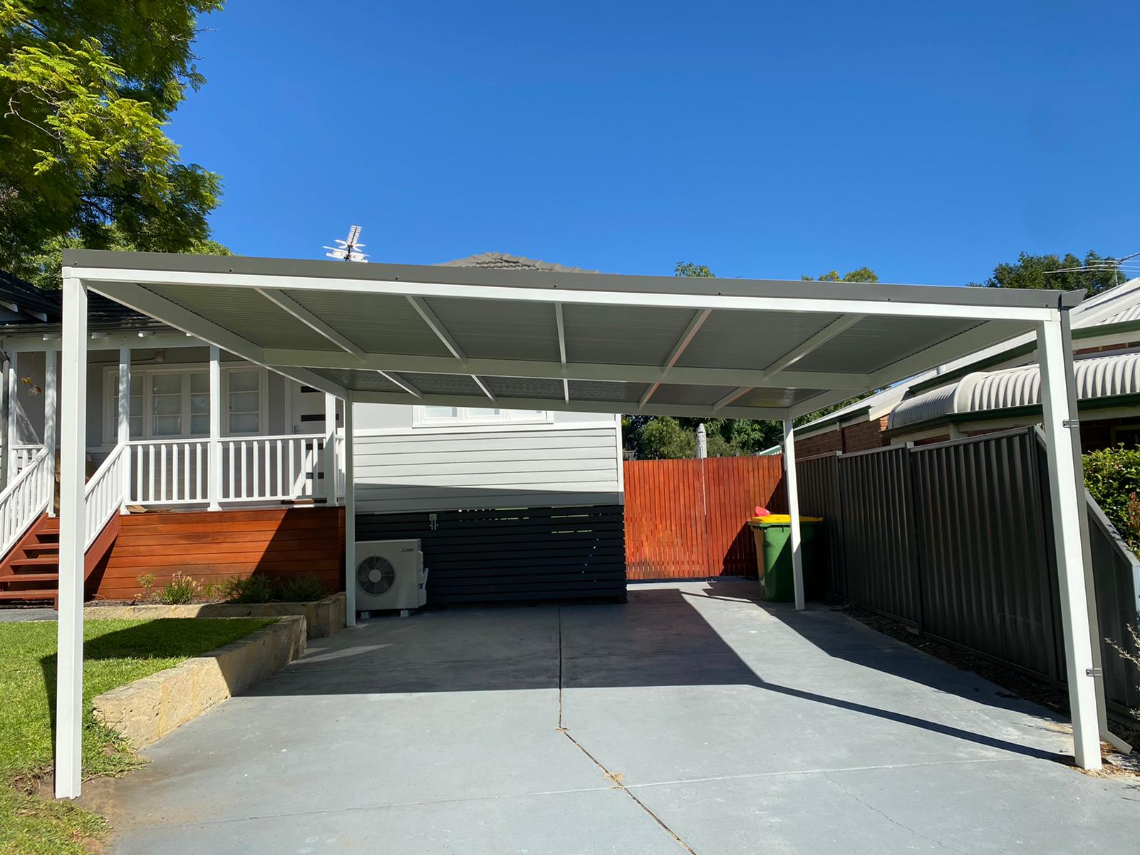 Skillion carport built by Abel Patios in Perth