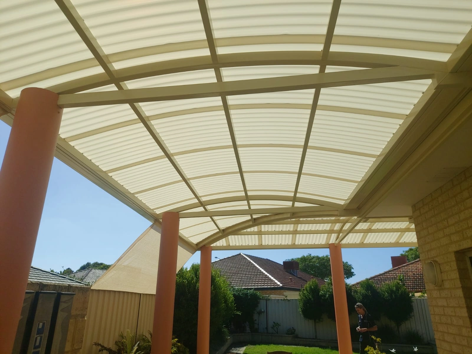 Corrugated Polycarb Curved Carport