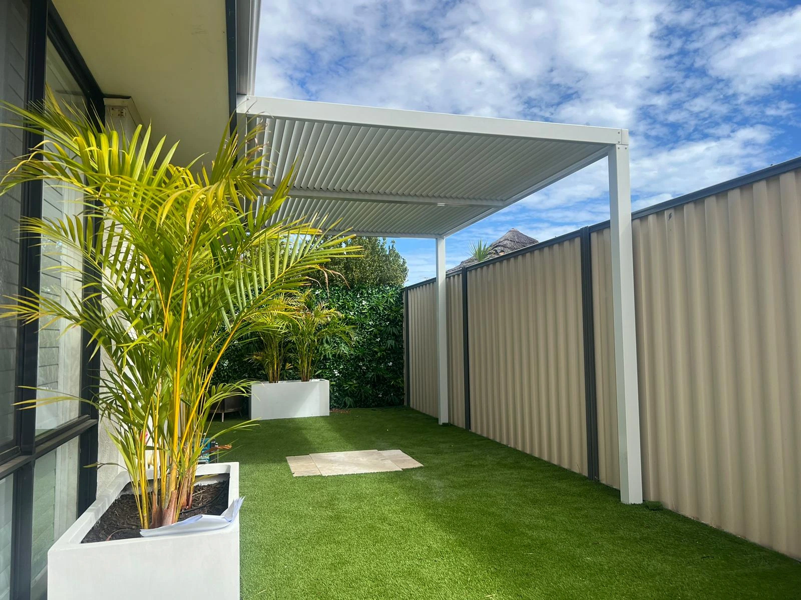 Angled Slatted Pergola
